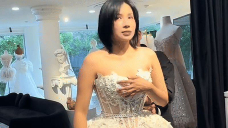 Xôn xao clip Khả Như đi thử váy cưới, chuẩn bị kết hôn với Huỳnh Phương?- Ảnh 1.