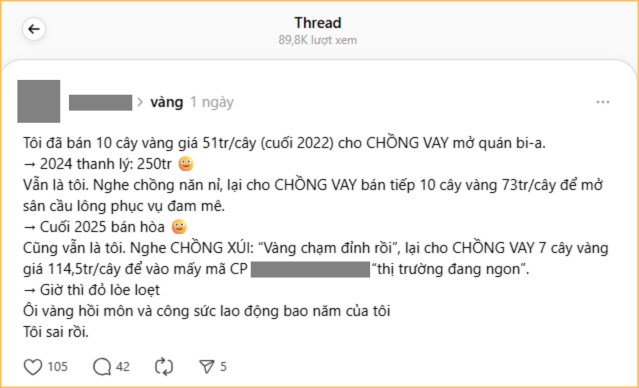 Nỗi đau của người mua vàng- Ảnh 1. Nỗi đau của người mua vàng- Ảnh 1.