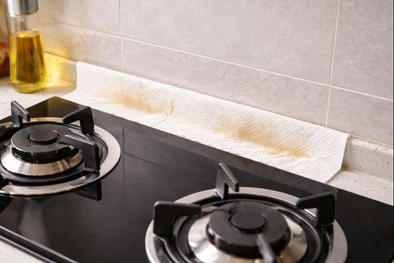 Học mẹ tôi: Đặt khăn giấy vào đúng vị trí này trong bếp - dầu mỡ giảm hẳn, bếp sạch gấp 5 lần- Ảnh 1.