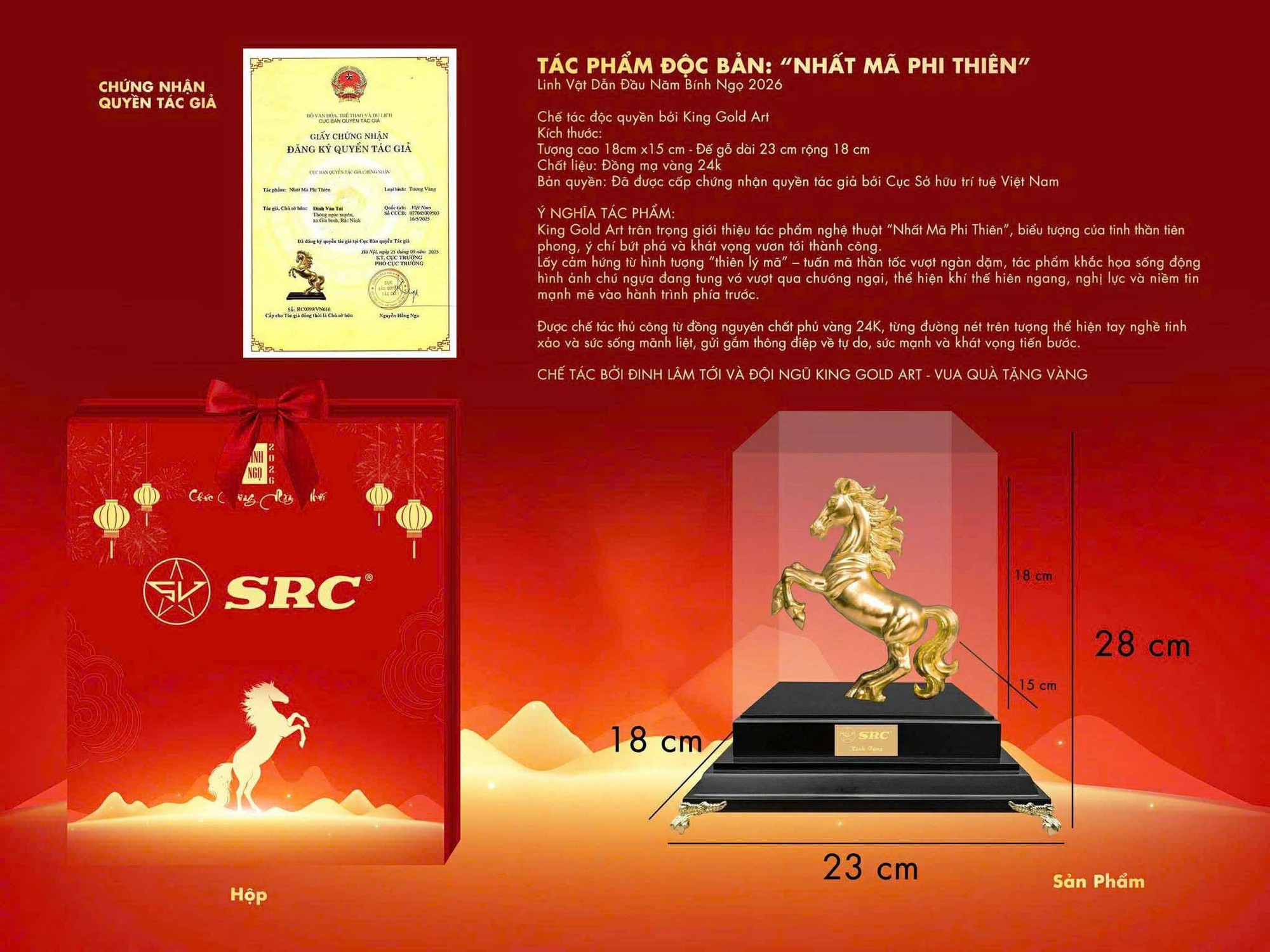 Bộ quà Tết Bính ngọ 2026 "Nhất mã phi thiên" hút giới doanh nhân- Ảnh 4.