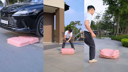 Dân mạng truy tìm danh tính chiếc vali “chấp cả ô tô” đang viral: Test độ bền thật hay chiêu trò?- Ảnh 2. Dân mạng truy tìm danh tính chiếc vali “chấp cả ô tô” đang viral: Test độ bền thật hay chiêu trò?- Ảnh 2.