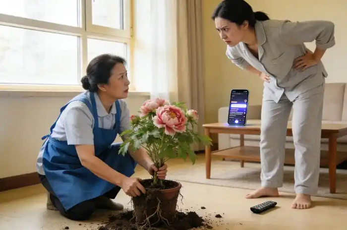 Bảo mẫu lặng lẽ nhổ sạch vườn mẫu đơn tiền tỷ, người vợ vừa nổi giận thì phát hiện sự thật lạnh sống lưng- Ảnh 1.