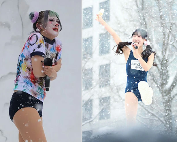 Nhóm idol gây sốc khi lột đồ, mặc bikini biểu diễn giữa tuyết rơi -10°C- Ảnh 4.
