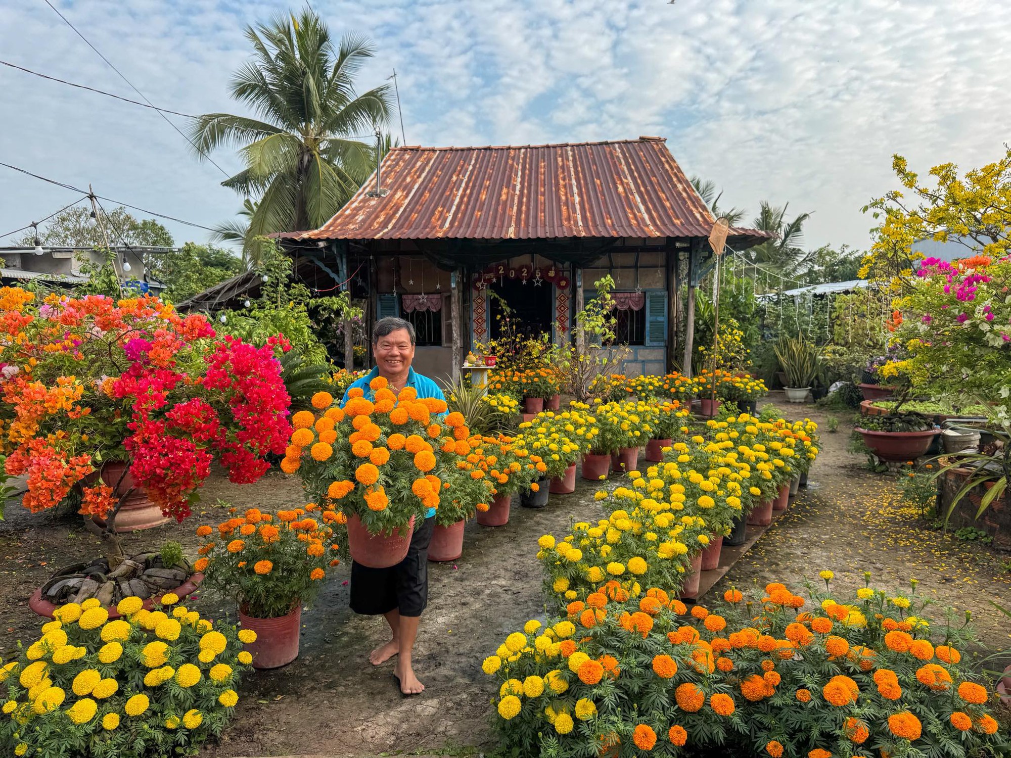 Mùng 1 Tết, ghé thăm căn nhà miền Tây với không khí đầu năm ngập sắc xuân: Hoa nở kín hiên, trái trĩu cành- Ảnh 7.