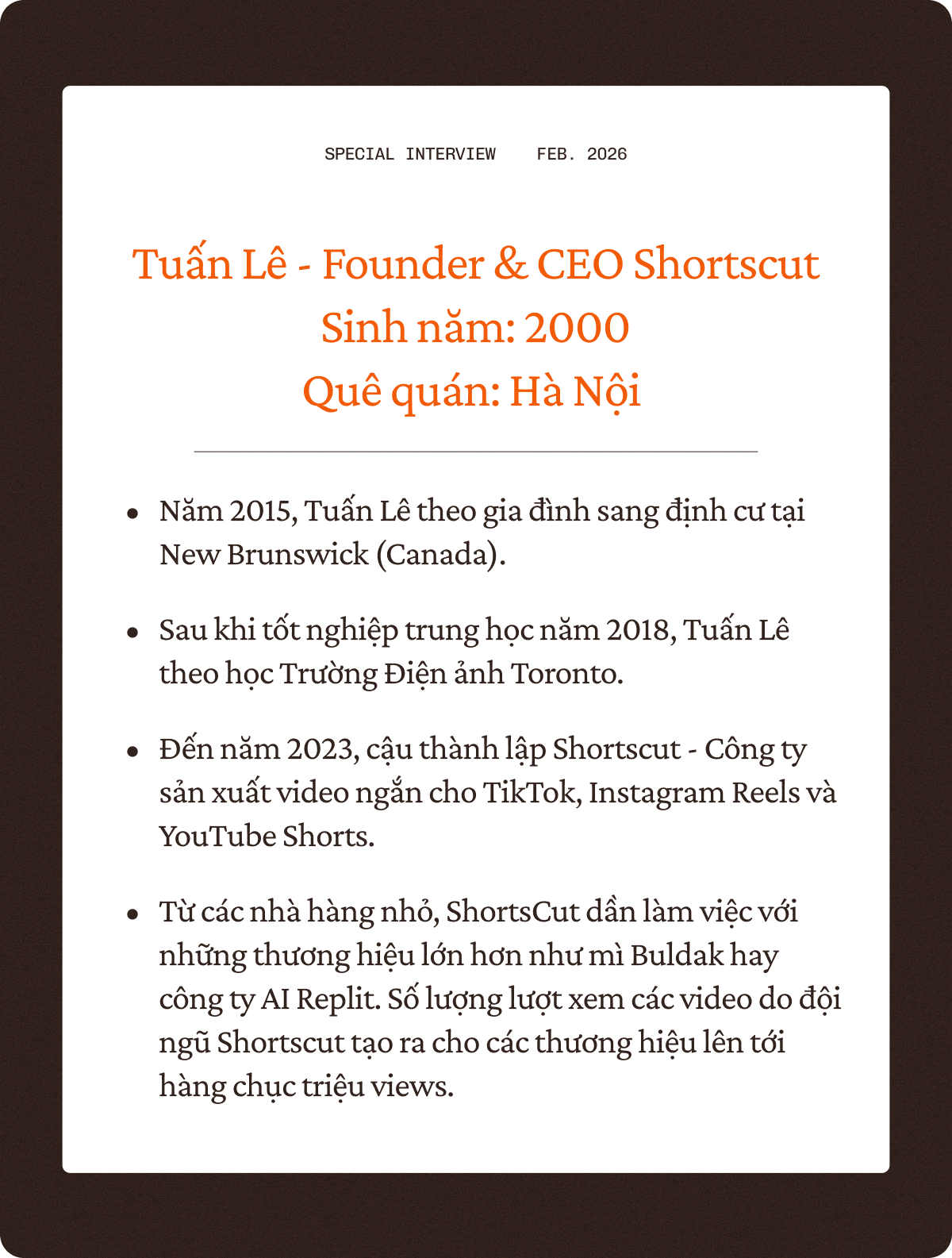 Chàng trai Việt sinh năm 2000 thành lập công ty sản xuất video ngắn cho TiKTok, Instagram Reels: Doanh thu 1,1 triệu đô từ công việc 500 nghìn đồng - Ảnh 2.