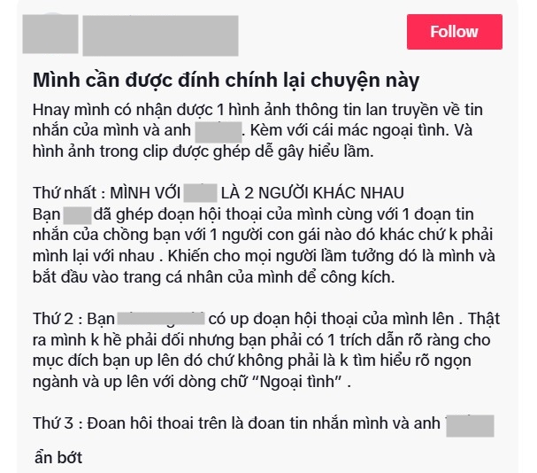 Cô gái lên tiếng khi bị nhầm là tiểu tam trong vụ trong nam TikToker lộ clip hành hung vợ  - Ảnh 3.