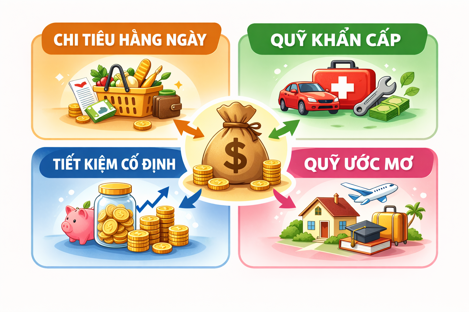 Tôi không tăng thu nhập, chỉ đổi cách chia tiền thành 4 ô và ví tiền bắt đầu ổn định - Ảnh 1.