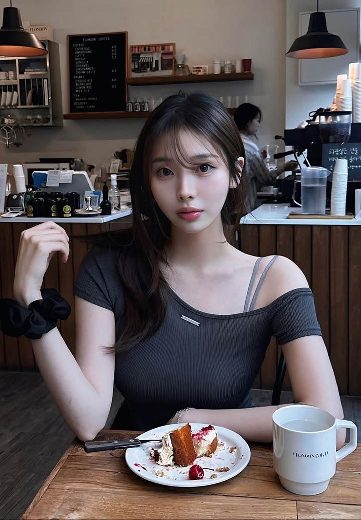 Hot girl diện áo trễ vai 