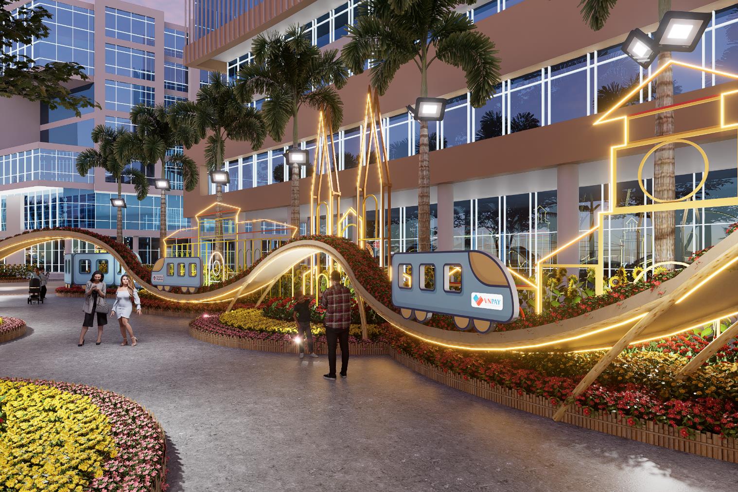 Đường Hoa Phú Mỹ Hưng 2026 rực rỡ sắc xuân với nhiều tiểu cảnh ấn tượng- Ảnh 1.