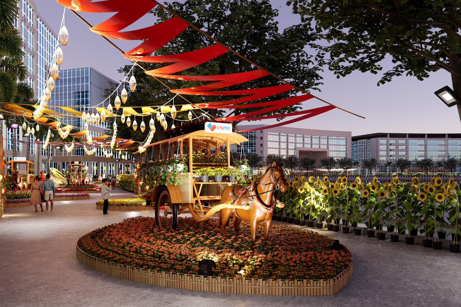 Đường Hoa Phú Mỹ Hưng 2026 rực rỡ sắc xuân với nhiều tiểu cảnh ấn tượng- Ảnh 4.