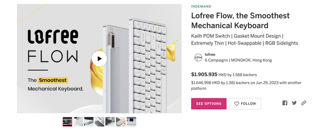 Trên tay bàn phím cơ Lofree Flow: Kiểu dáng mỏng có nhiều điểm nhấn, switch có nhựa POM - Ảnh 2.