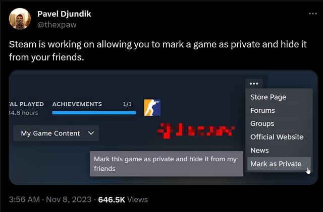 Steam phát triển tính năng mới, giúp người chơi &quot;che đậy&quot; những bí mật thầm kín nhất - Ảnh 3.