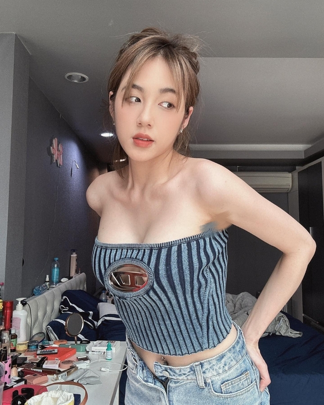 Khoe vóc dáng bầu bì vẫn quá "bén", hot girl Trân Mèo khiến dân tình xuýt xoa mãi không thôi!- Ảnh 8.