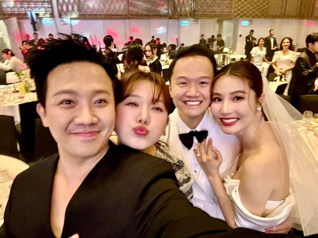 Toàn cảnh đám cưới Diễm My 9X: Cặp đôi thề nguyện xúc động, Trấn Thành và Trường Giang có chia sẻ gây chú ý - Ảnh 4.