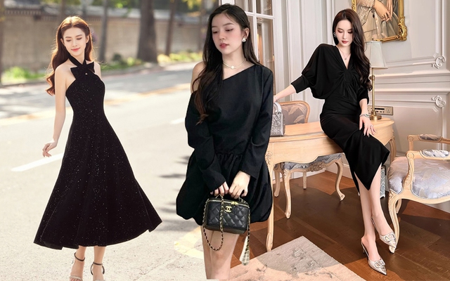 Những mẫu đầm đen sang chảnh, siêu tôn dáng dành cho mùa tiệc tùng cuối năm- Ảnh 1.