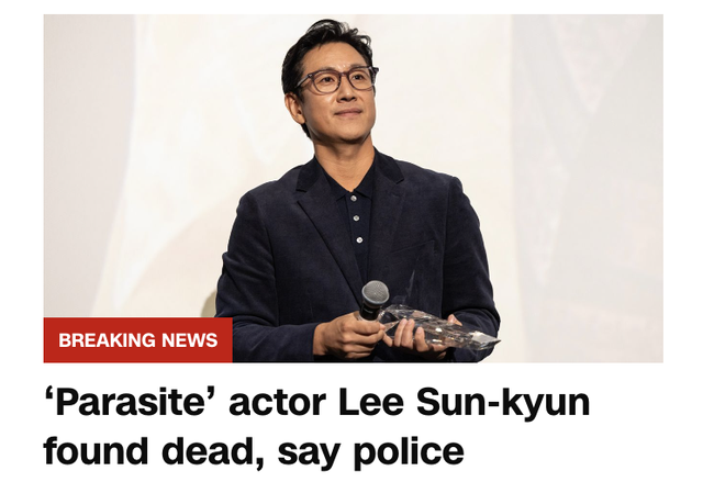 Truyền thông thế giới rúng động trước tin Lee Sun Kyun qua đời: "Một biểu tượng của màn ảnh Hàn đã ra đi"- Ảnh 4.