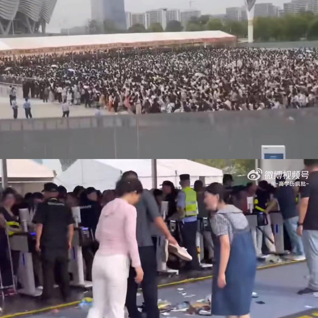 Hỗn loạn trước thềm concert 10 năm của TFBOYS: fan chen lấn xô đẩy, đánh nhau, đẩy ngã bảo vệ xông vào SVĐ! - Ảnh 1.