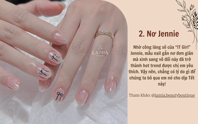 9 mẫu nail hot nhất tại các tiệm lúc này: Nàng diện Tết thì xinh sang "hết nước chấm"- Ảnh 2.