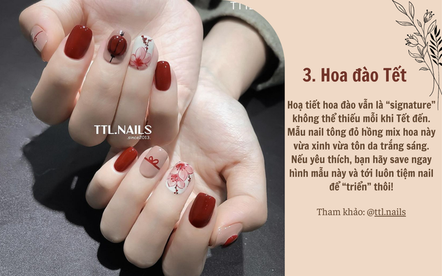 9 mẫu nail hot nhất tại các tiệm lúc này: Nàng diện Tết thì xinh sang "hết nước chấm"- Ảnh 3.