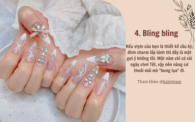 9 mẫu nail hot nhất tại các tiệm lúc này: Nàng diện Tết thì xinh sang "hết nước chấm"- Ảnh 4.