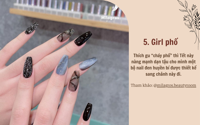 9 mẫu nail hot nhất tại các tiệm lúc này: Nàng diện Tết thì xinh sang "hết nước chấm"- Ảnh 5.