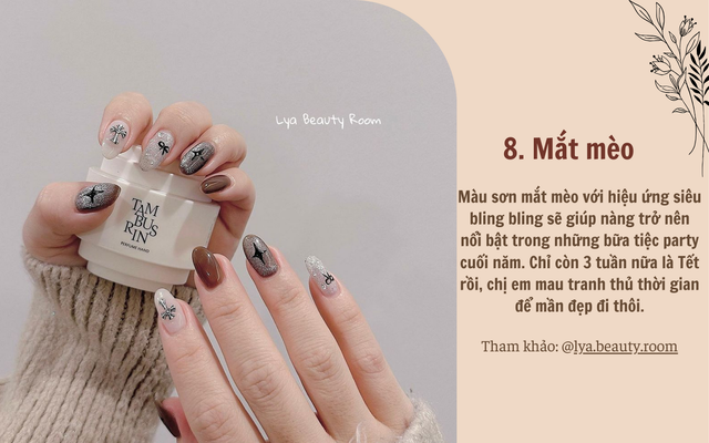 9 mẫu nail hot nhất tại các tiệm lúc này: Nàng diện Tết thì xinh sang "hết nước chấm"- Ảnh 8.