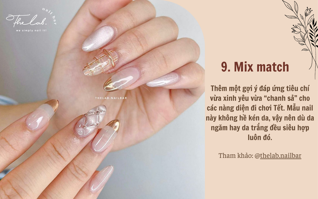 9 mẫu nail hot nhất tại các tiệm lúc này: Nàng diện Tết thì xinh sang "hết nước chấm"- Ảnh 9.