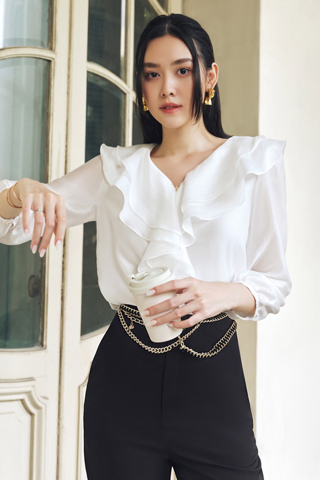 Mặc đẹp như nàng tổng tài Kim Yoo Jung với 10 mẫu áo blouse trắng siêu xinh diện Tết- Ảnh 9.