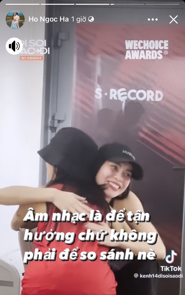 Hồ Ngọc Hà đăng khoảnh khắc được tlinh phát cuồng trong hậu trường WeChocie Awards, nói 1 câu gây chú ý khi bị so sánh- Ảnh 4.