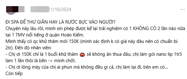 Đi làm đẹp gặp chiêu trò này của spa, thẩm mỹ viện, chị em thấy "thêm bực mình, chỉ muốn bỏ của chạy lấy người"- Ảnh 3.