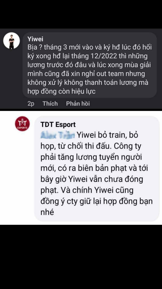 Thực hư chuyện Yiwei bị nợ lương, giam hợp đồng: TDT Esports chính thức lên tiếng- Ảnh 5.