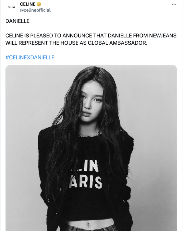 Netizen tổ chức đại hội thanh lý đồ Celine sau khi Danielle (NewJeans) trở thành đại sứ, chuyện gì đang xảy ra vậy?- Ảnh 1. Netizen tổ chức đại hội thanh lý đồ Celine sau khi Danielle (NewJeans) trở thành đại sứ, chuyện gì đang xảy ra vậy?- Ảnh 1.