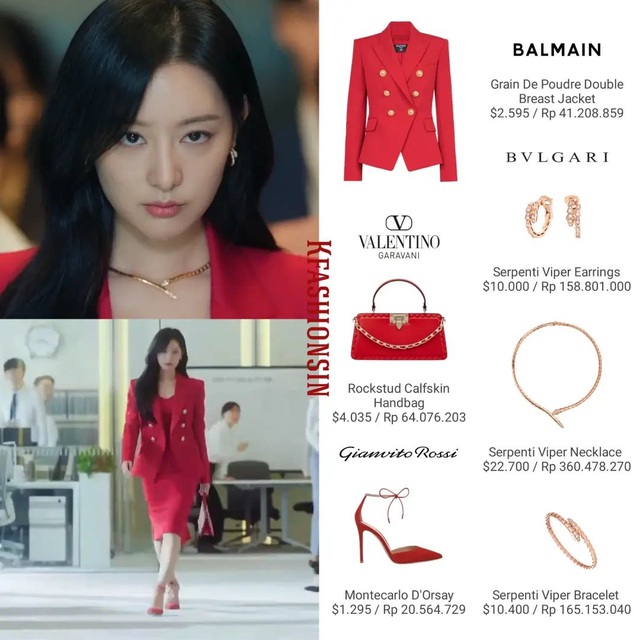 Kim Ji Won lên đồ "báo thù" gần 1,3 tỷ trong tập 7 “Queen of Tears”: Đỏ rực hừng hực để dằn mặt chồng- Ảnh 1.