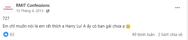 Những màn tỏ tình với Harry Lu trên trang confession RMIT 11 năm trước hot lại: Em thích anh quá rồi thì phải làm sao?- Ảnh 3.