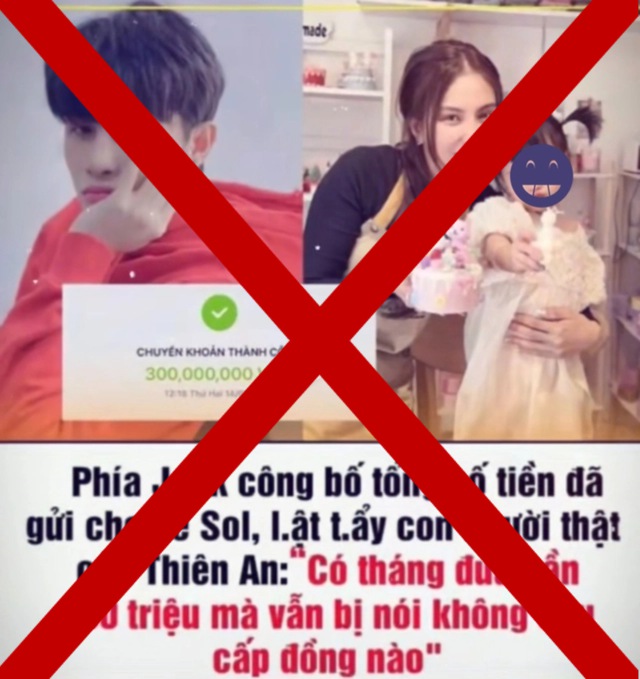 Phía Thiên An lên tiếng: "Những tin đồn lan truyền trên mạng xã hội liên quan chuyển khoản 300 triệu là bịa đặt!"- Ảnh 1.