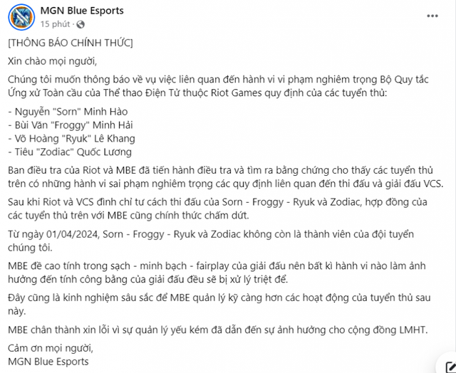 Vụ VCS cấm thi đấu 26 cái tên vì bán độ, người liên quan nói gì?- Ảnh 7.