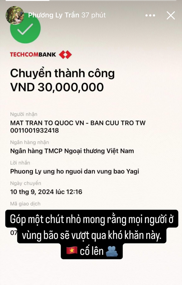 Thêm hơn 30 sao Việt đồng lòng đóng góp hàng tỷ đồng hỗ trợ bà con vùng bão lũ- Ảnh 19. Thêm hơn 30 sao Việt đồng lòng đóng góp hàng tỷ đồng hỗ trợ bà con vùng bão lũ- Ảnh 19.