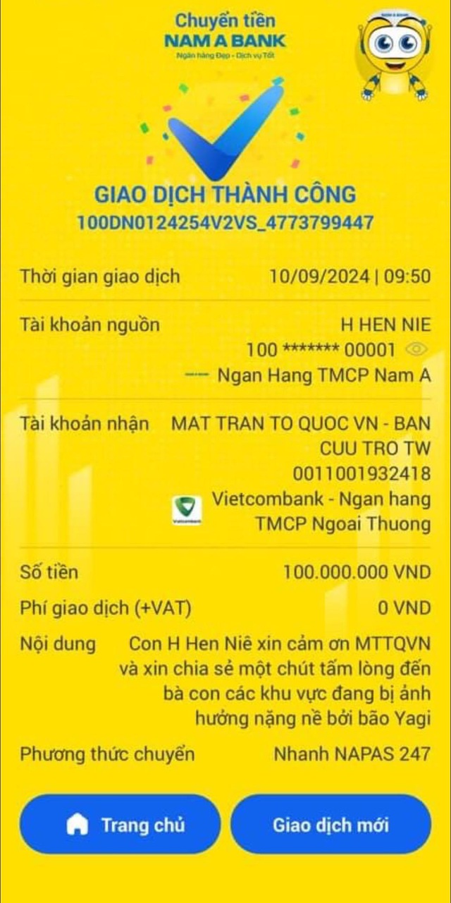 Thêm hơn 30 sao Việt đồng lòng đóng góp hàng tỷ đồng hỗ trợ bà con vùng bão lũ- Ảnh 22. Thêm hơn 30 sao Việt đồng lòng đóng góp hàng tỷ đồng hỗ trợ bà con vùng bão lũ- Ảnh 22.