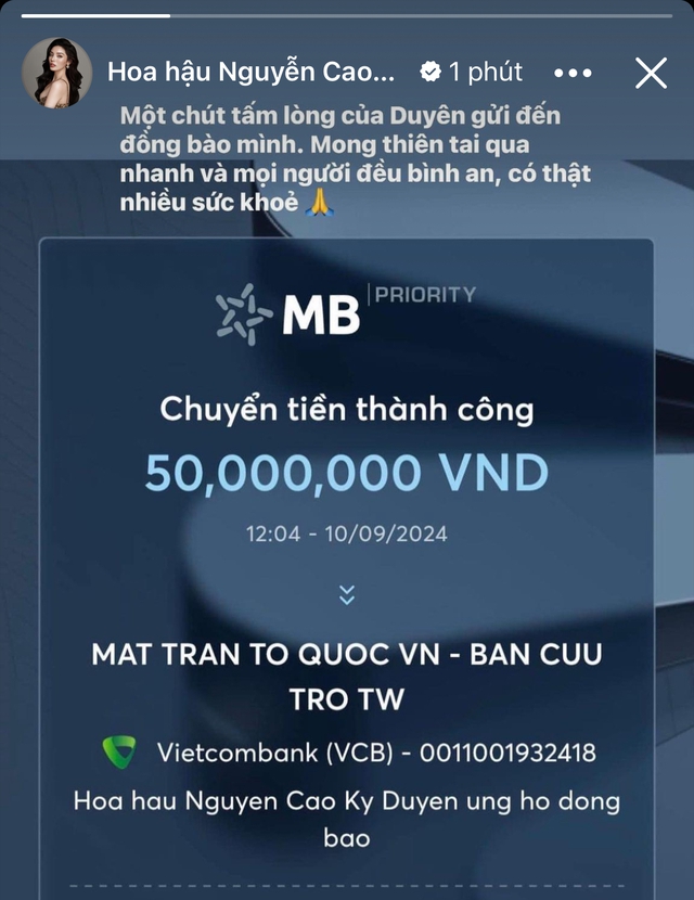 Thêm hơn 30 sao Việt đồng lòng đóng góp hàng tỷ đồng hỗ trợ bà con vùng bão lũ- Ảnh 18. Thêm hơn 30 sao Việt đồng lòng đóng góp hàng tỷ đồng hỗ trợ bà con vùng bão lũ- Ảnh 18.