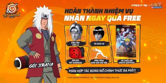 Naruto, Kakashi xuất hiện trong Free Fire gây chấn động, game thủ nhận một loạt quà miễn phí- Ảnh 6.