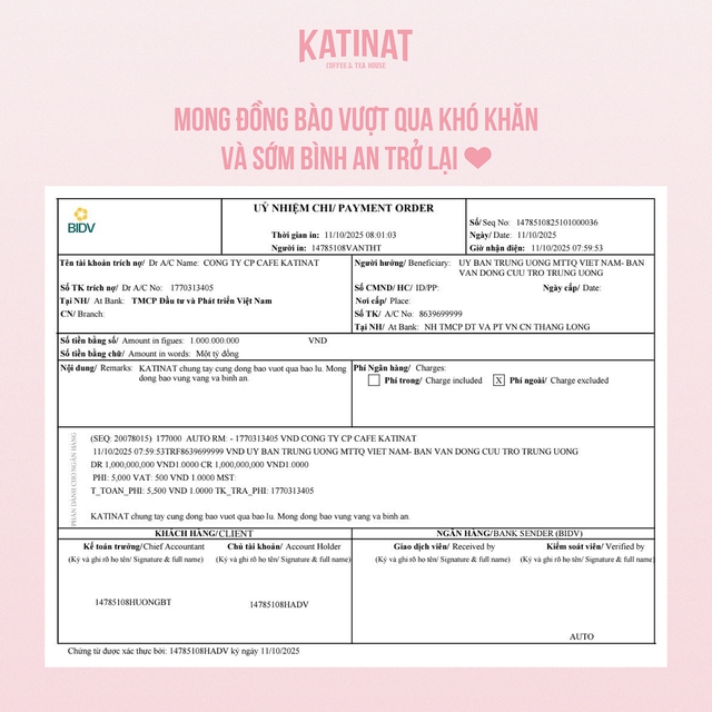 Dân tình "móc ví" ủng hộ KATINAT sau thông báo mới nhất- Ảnh 1.
