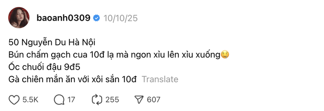 Quán ăn Hà Nội được Bảo Anh khen ngon "xỉu lên xỉu xuống", chấm tận 10 điểm nhưng sự thật thế nào?- Ảnh 1.