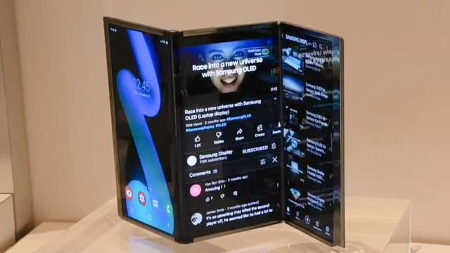 Thông tin mới nhất về điện thoại gập ba sắp ra mắt của Samsung- Ảnh 1.