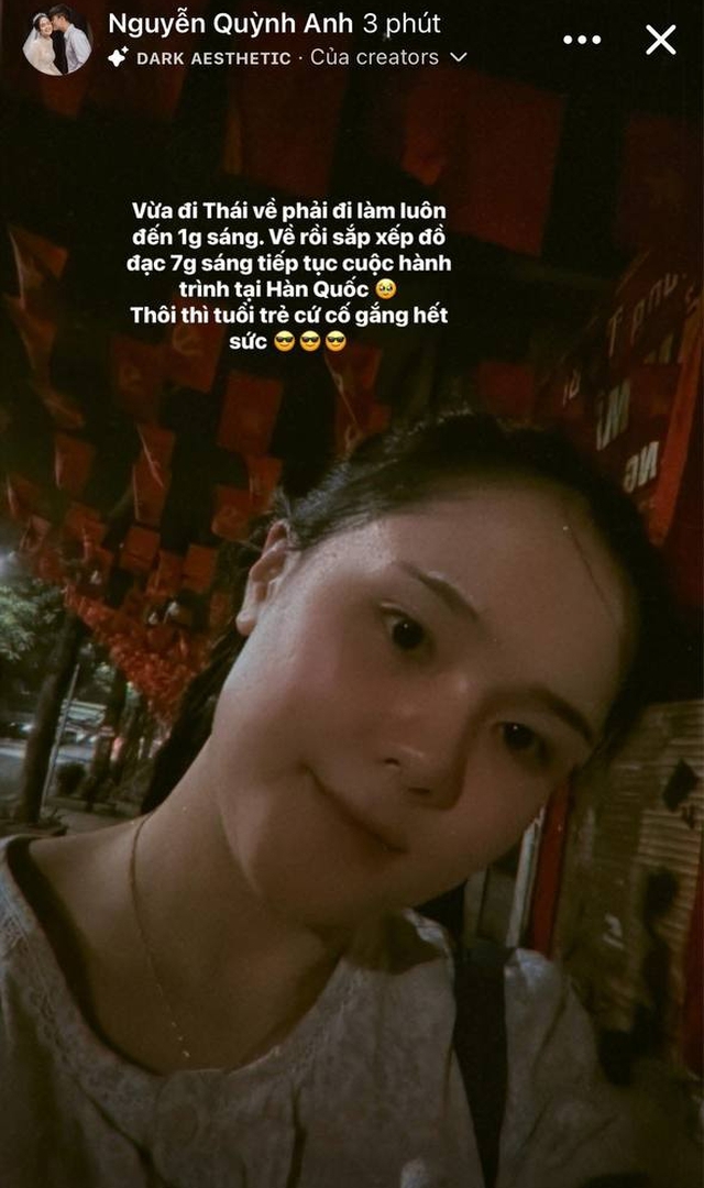 20/10 vất vả của vợ Duy Mạnh: Tiểu thư nhà giàu "cày" tới 1h sáng, đi công tác mà giống xuất khẩu lao động quá!- Ảnh 1.