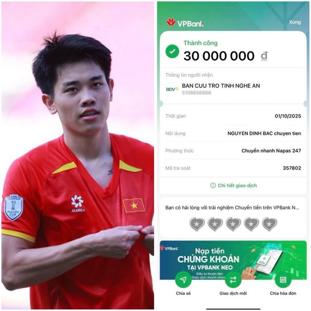 Sao U23 Việt Nam Nguyễn Đình Bắc có hành động đẹp, dân tình hết lời khen- Ảnh 1.