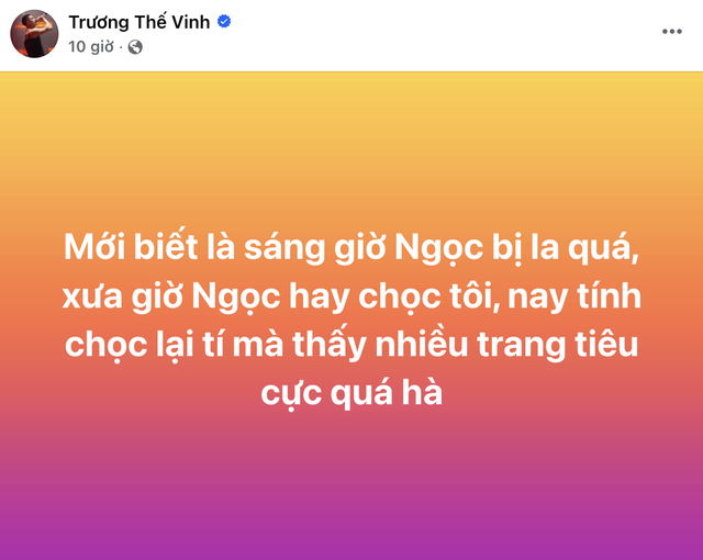Trương Thế Vinh bị "ném đá" dữ dội vì phát biểu kém duyên với Lan Ngọc- Ảnh 2.