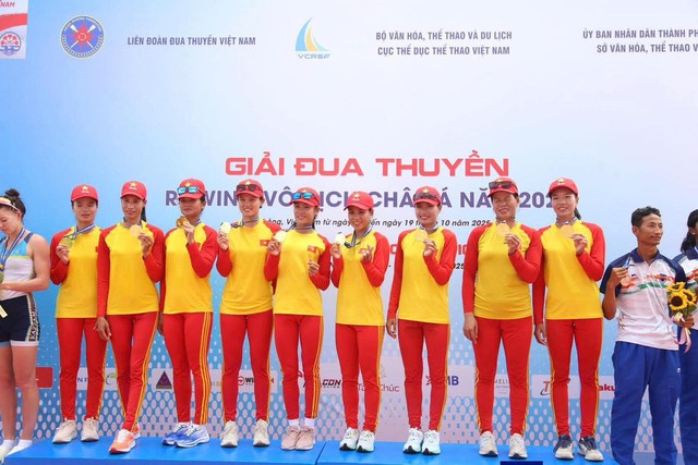 Đội tuyển Rowing Việt Nam giành 6 HCV tại giải châu Á: Ngày 20/10 đẹp nhất!- Ảnh 1.