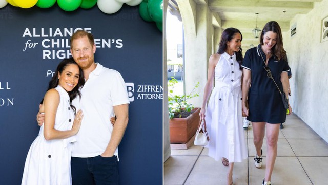 Meghan Markle diện đầm trắng 100 triệu, tay xách túi hiệu Loro Piana dự sự kiện- Ảnh 1.