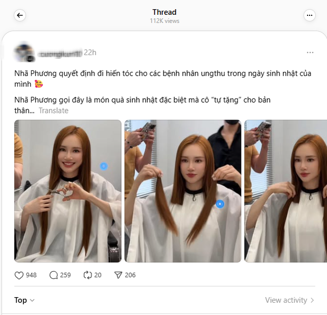 Nhã Phương bị chỉ trích "làm màu" vì hiến tóc- Ảnh 1. Nhã Phương bị chỉ trích "làm màu" vì hiến tóc- Ảnh 1.