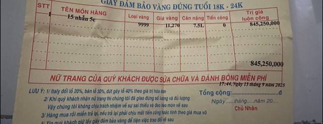 Chi 845 triệu đồng mua 15 chiếc nhẫn vàng 5 chỉ, tình hình sau 1 tháng gây bất ngờ- Ảnh 1.